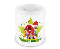 Spardose mit 9 unterschiedlichen Jungen Motiven 3 Spardose Modellnummer  wei