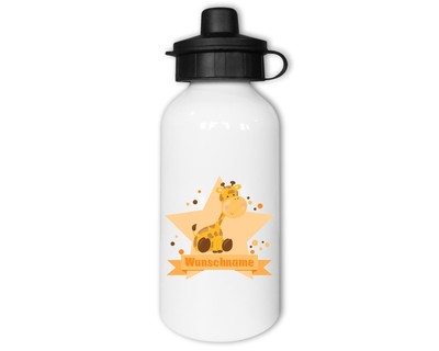 Trinkflasche mit Giraffe als Motiv