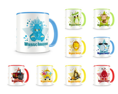 Tasse mit 9 unterschiedlichen Jungen Motiven 4