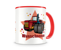 Tasse mit 9 unterschiedlichen Jungen Motiven 4 Tasse Modellnummer  rot