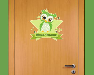 Buntes Wandtattoo Trschild 