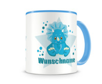 Tasse mit 9 unterschiedlichen Jungen Motiven 4 Tasse Modellnummer  blau
