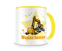 Tasse mit 9 unterschiedlichen Jungen Motiven 4 Tasse Modellnummer  gelb