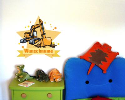 Buntes Wandtattoo Trschild 