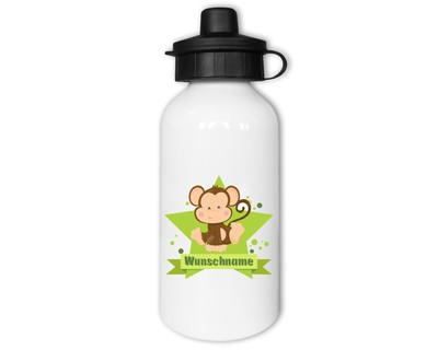 Trinkflasche mit bedruckt mit dem Motiv Affe