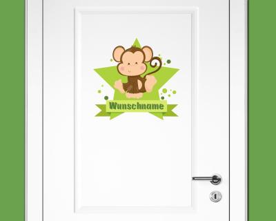 Buntes Wandtattoo Trschild 