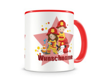Tasse mit 9 unterschiedlichen Jungen Motiven 5 Tasse Modellnummer  rot
