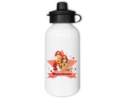 Trinkflasche mit bedruckt mit dem Motiv Feuerwehrmann