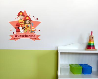 Buntes Wandtattoo Trschild 