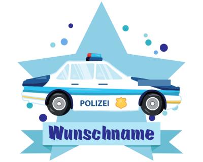 Polizeiauto Aufkleber mit Namen