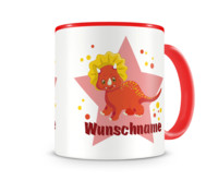 Tasse mit 9 unterschiedlichen Jungen Motiven 5 Tasse Modellnummer  rot