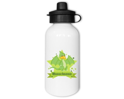 Trinkflasche mit bedruckt mit dem Motiv Grner Dino