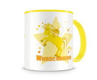 Tasse mit 9 unterschiedlichen Mdchen Motiven Tasse Modellnummer  gelb