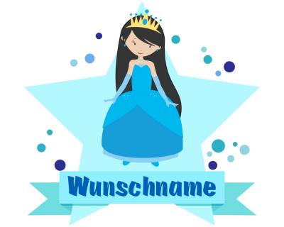 Buntes Wandtattoo Trschild  Eis-Prinzessin 
