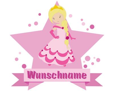 Buntes Wandtattoo Trschild  Se Prinzessin 