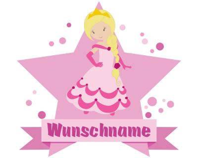 Buntes Wandtattoo Trschild "Se Prinzessin"