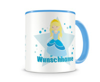 Tasse mit 9 unterschiedlichen Mdchen Motiven 2 Tasse Modellnummer  blau