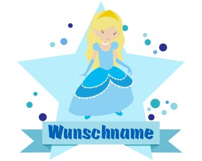 Buntes Wandtattoo Trschild  Winter Prinzessin 