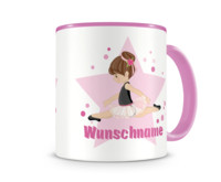 Tasse mit 9 unterschiedlichen Mdchen Motiven 2 Tasse Modellnummer  rosa