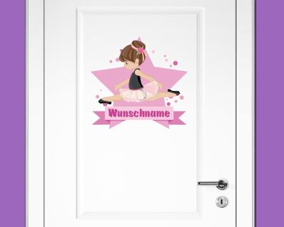 Buntes Wandtattoo Trschild 