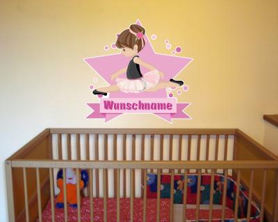 Buntes Wandtattoo Trschild 