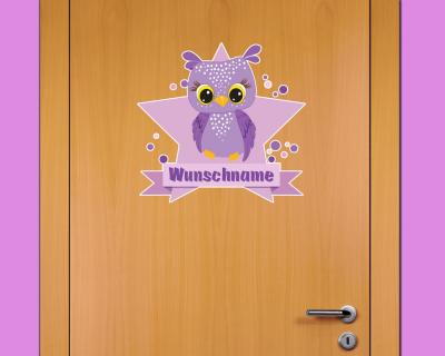 Buntes Wandtattoo Trschild 