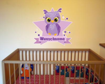 Buntes Wandtattoo Trschild 