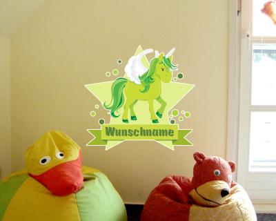 Buntes Wandtattoo Türschild 