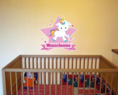 Buntes Wandtattoo Trschild 