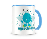 Tasse mit 9 unterschiedlichen Mdchen Motiven 3 Tasse Modellnummer  blau