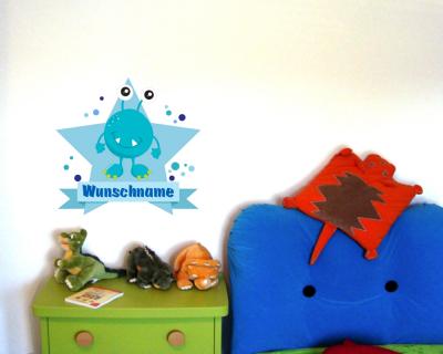 Buntes Wandtattoo Trschild 