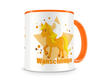 Tasse mit 9 unterschiedlichen Mdchen Motiven 3 Tasse Modellnummer  orange