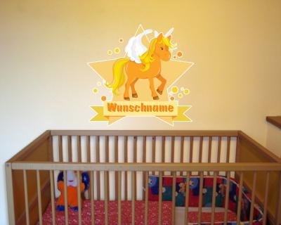Buntes Wandtattoo Trschild 