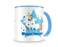 Tasse mit 9 unterschiedlichen Mdchen Motiven 3 Tasse Modellnummer  blau