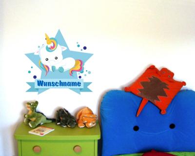 Buntes Wandtattoo Trschild 