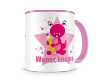 Tasse mit 9 unterschiedlichen Mdchen Motiven 3 Tasse Modellnummer  rosa