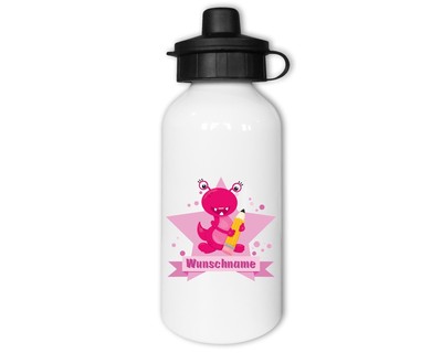 Trinkflasche bedruckt mit dem Motiv Pinkes Monster Trinkflasche