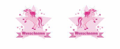 Trinkflasche bedruckt mit dem Motiv Groes Rosa Einhorn - Ansicht 2