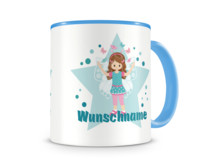 Tasse mit 9 unterschiedlichen Mdchen Motiven 4 Tasse Modellnummer  blau