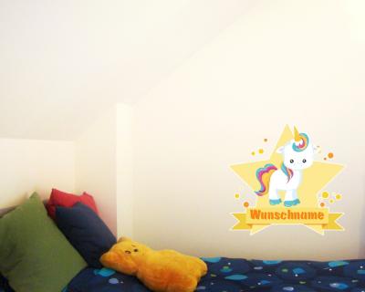 Buntes Wandtattoo Türschild 