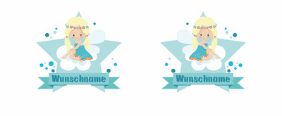 Trinkflasche bedruckt mit dem Motiv Schmetterling-Prinzessin - Ansicht 2