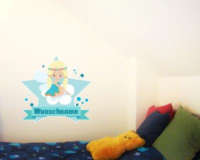 Buntes Wandtattoo Trschild 