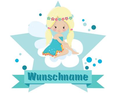 Buntes Wandtattoo Trschild  Schmetterling-Prinzessin 