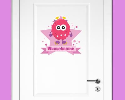 Buntes Wandtattoo Trschild 