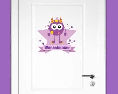 Buntes Wandtattoo Trschild 