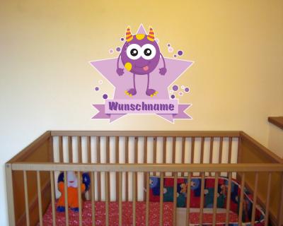 Buntes Wandtattoo Trschild 
