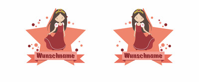 Trinkflasche bedruckt mit dem Motiv Prinzessin - Ansicht 2