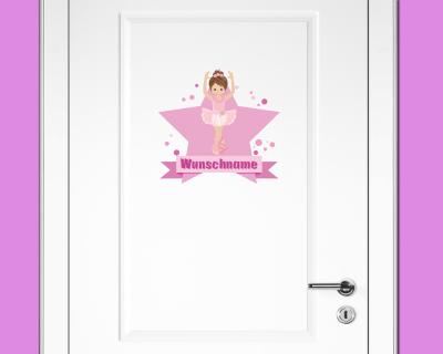 Buntes Wandtattoo Trschild 