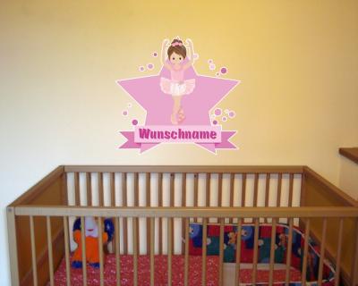 Buntes Wandtattoo Trschild 