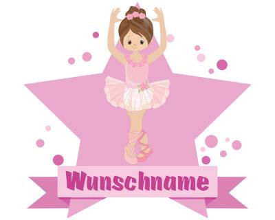 Buntes Wandtattoo Trschild  Se Ballerina 
